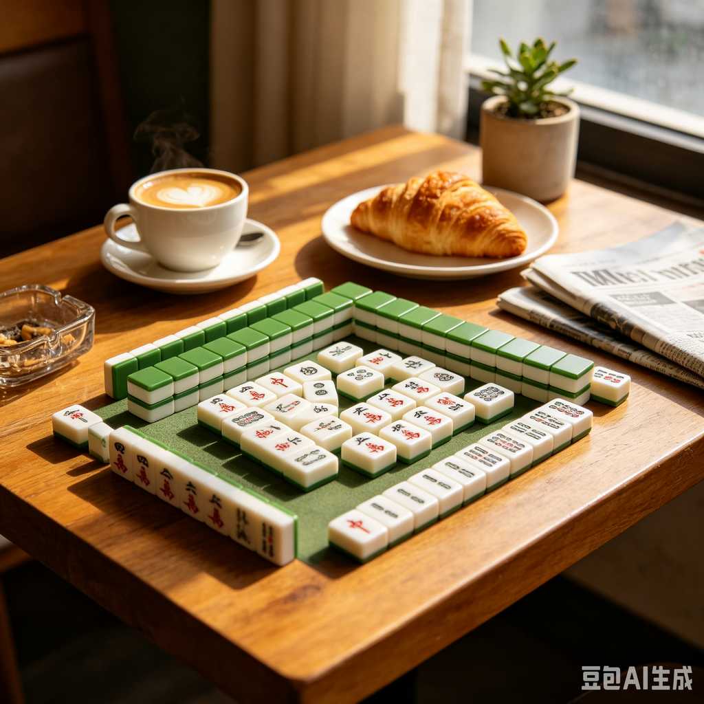 retro text mahjong tiles